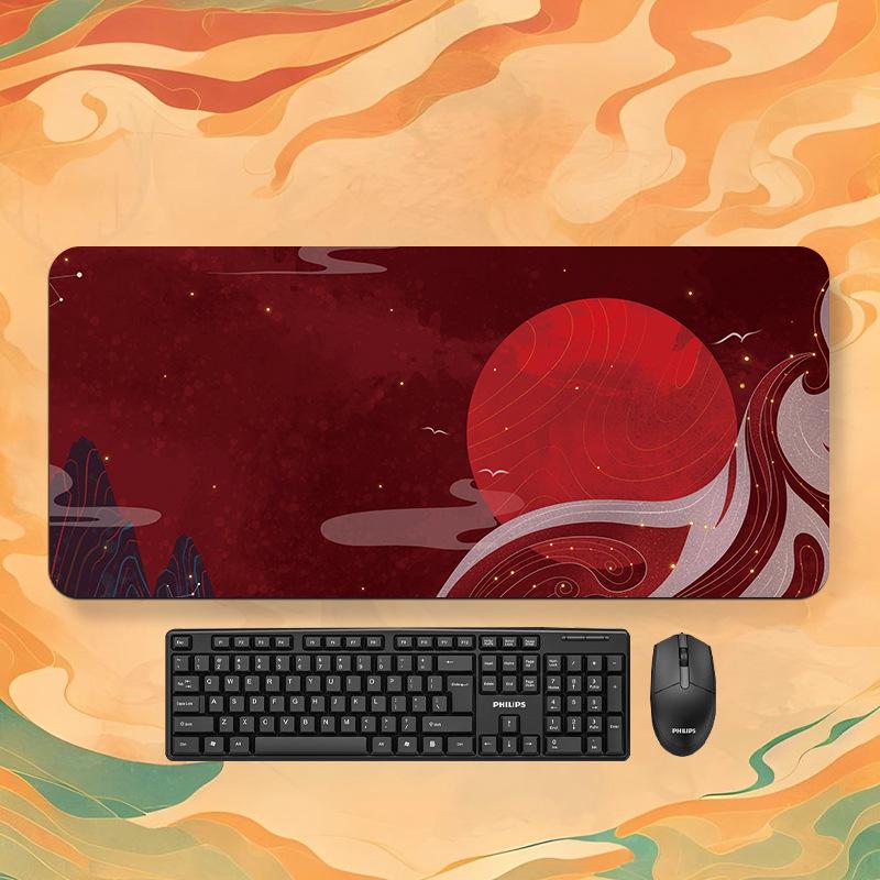 

Надвеликий мультяшний килимок для миші для дівчат - Офісний та гуртожитський настільний килимок з обробленим краєм 700x300x2mm