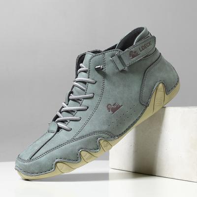 Heren Laarzen Casual Leer Luxe Hoge Sneakers Loafers Schoenen voor Heren Motorlaarsjes 2024 Nieuw Binnen schoeisel