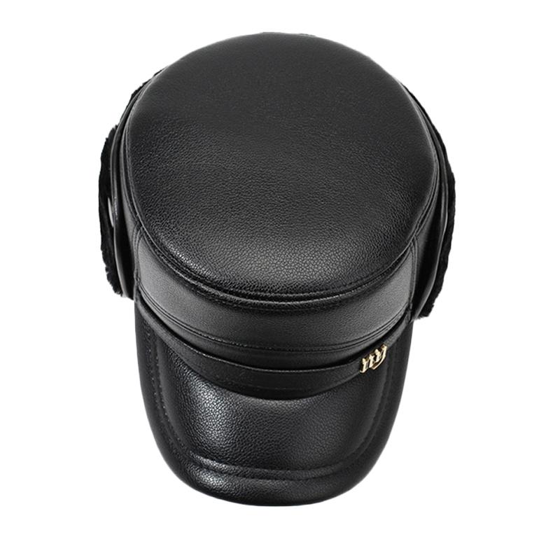 Herren Flachmütze Winter Warme Ohrenschutzmütze für Mittelalte und Ältere Bombermütze Dicke Kältefeste Mütze