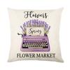 Vintage Poster Lavender Print Collection Polyester Pillowcase Pillowcase Pillowcase Home Decor Lathe Bedding