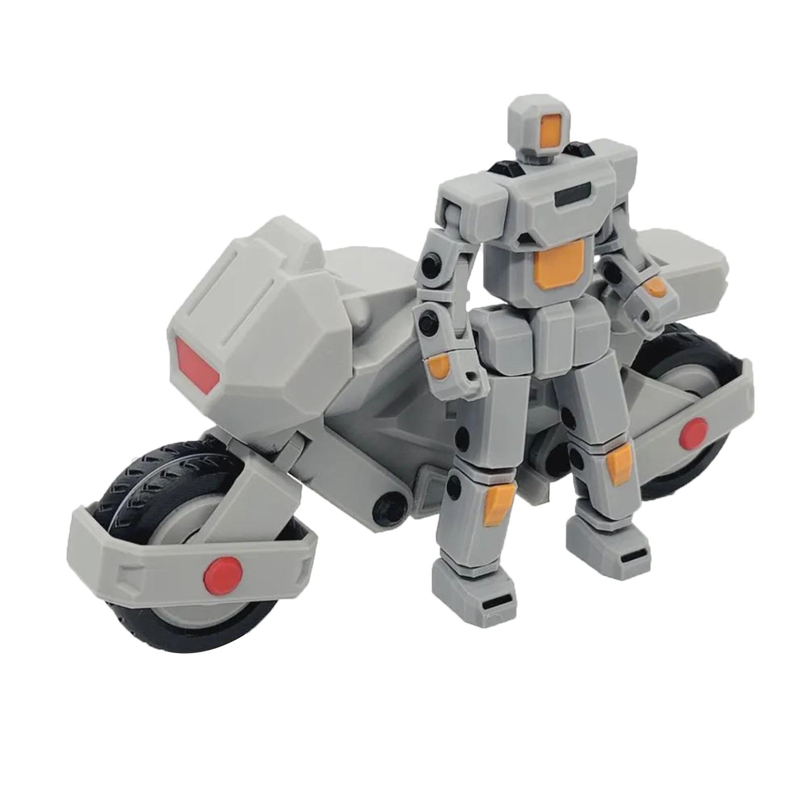 

3D-печатный механический мотоцикл, комбинированный человек, подвижная технологическая механическая игрушка One Size