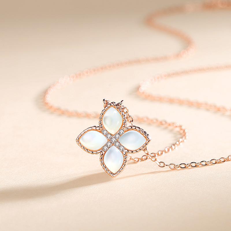 

Танциз S925 стерлингового серебра Роскошное индивидуальное ожерелье с подвеской женское классическое ожерелье прилива розового золота