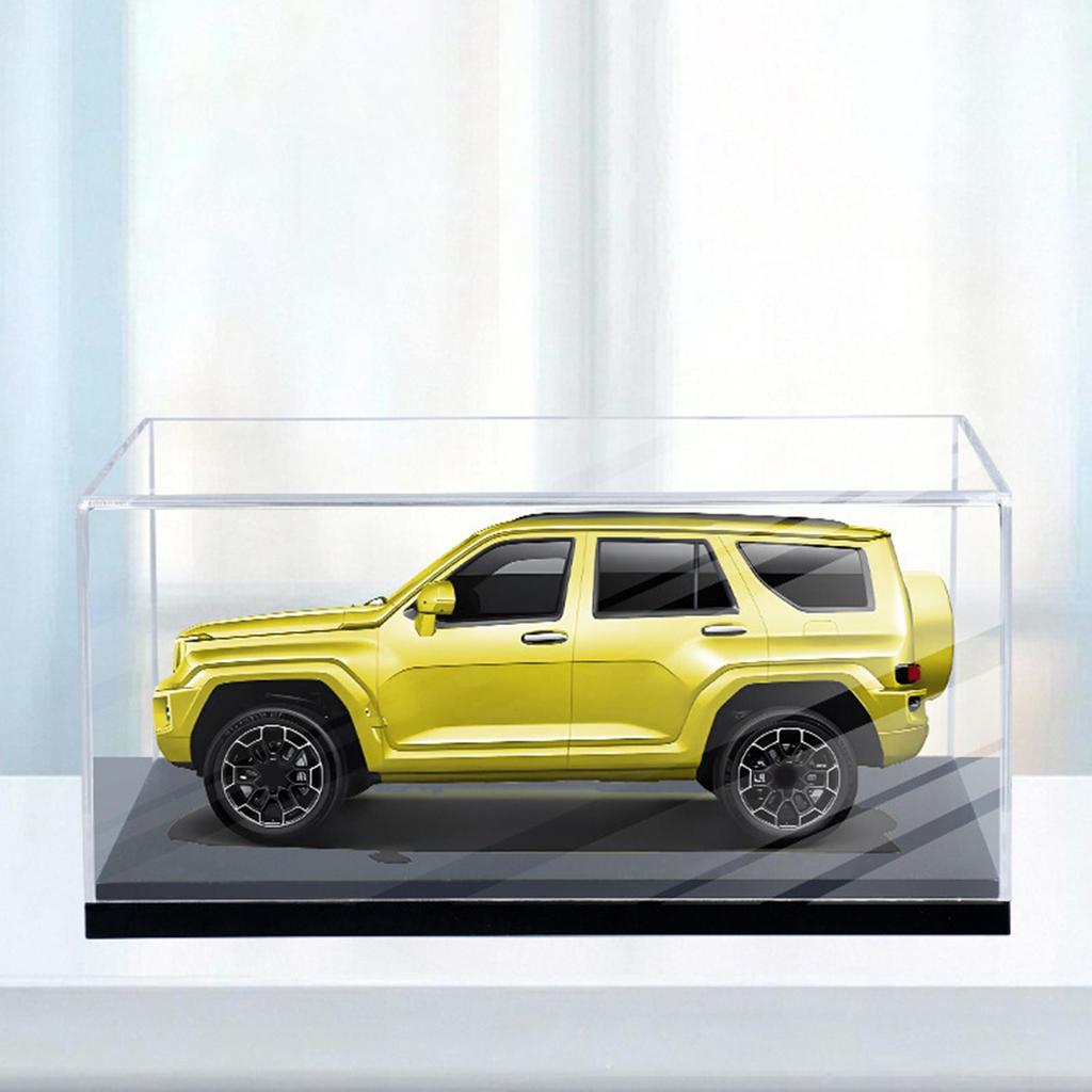1:43 Model Car Display Box Clear Portable,Accessories Case with Black Base,Storage Dustproof Acrylic