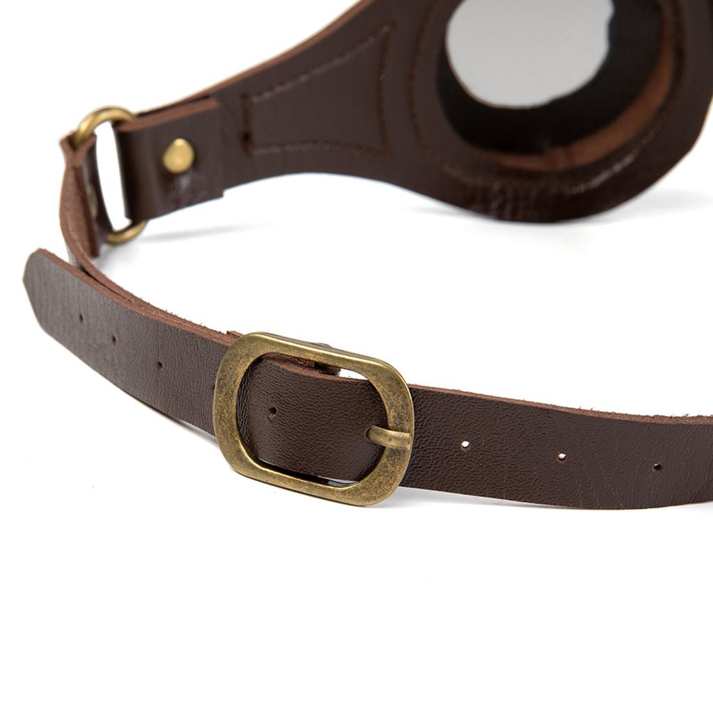 Mann Cosplay Briller Voksen Fest Gentleman Rekvisitt Briller Morsomme Steam Punks Briller Lær Steampunk Tilbehør