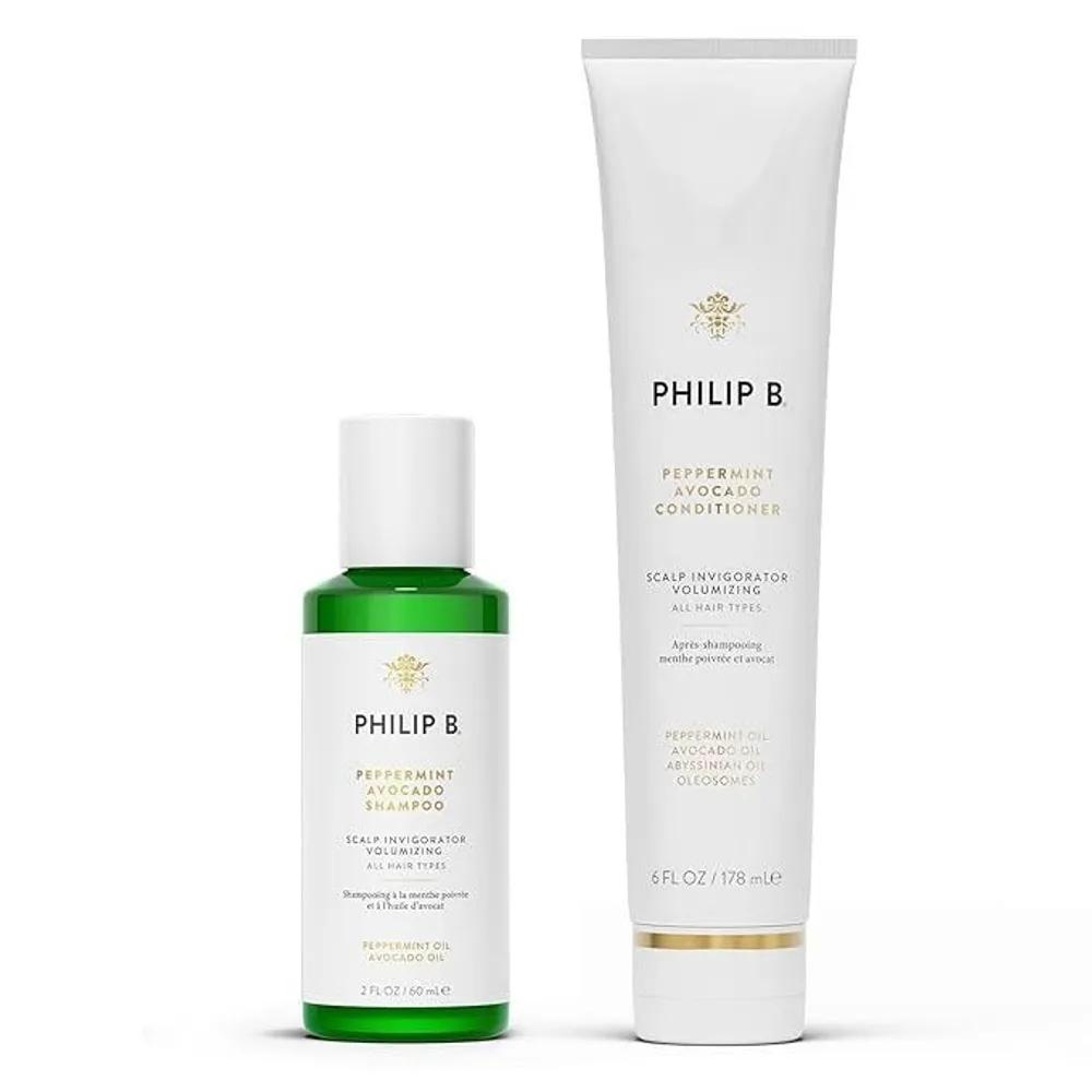 PHILIP B. Peppermint Avocado Conditioner 6oz + Shampoo 2oz Set