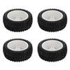 4Pcs 1 16 Scale RC Car Tires White RC Tires for 1 16 Remote Control Car AXI31594W