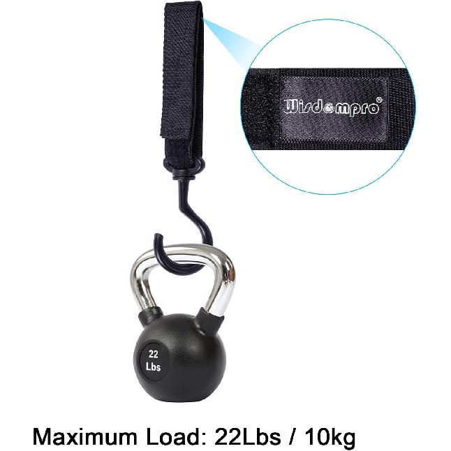 Wisdompro Car Seat Headrest Hook, 4 Pack Multi-Purpose Hanger for Handbag, Purse, Coat, Clothes & Grocery Bag - Black
