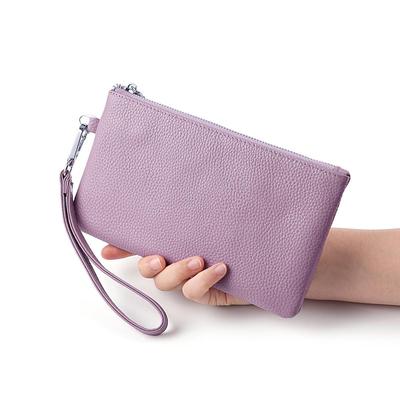 Genuine Leather Cowhide Phone Bag & Wallet: Exquisite Coin Purse, Card Holder, Large Capacity Handheld Storage.