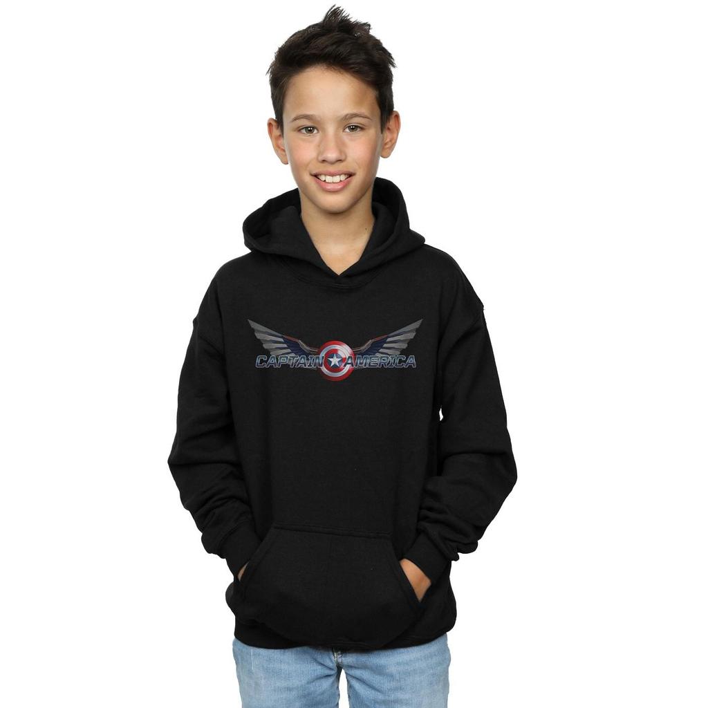 Marvel Boys Falcon And The Winter Soldier Captain America Logo Hoodie