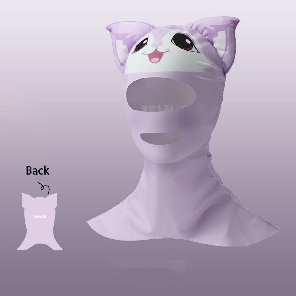 

Summer Ice Silk Mask Head Cover Face Gini Adjustable Face Cover Swimming S-style 4