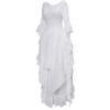 Women's Off-the-Shoulder Long Sleeve Maxi Dress Loose Fit Mid Waist Vintage Gothic Party Dress
