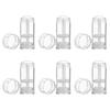 Plastic Deodorant Container Twist-Up Bottle 6Pcs Clear Design