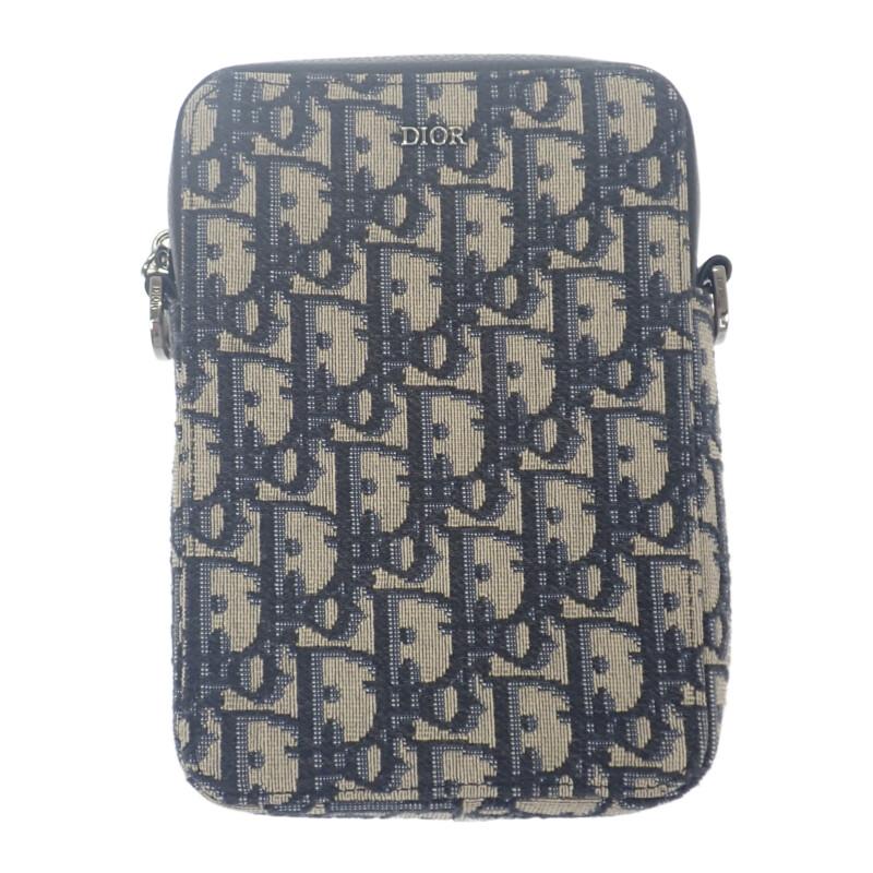 Dior  2ESBC265YSE-H05E Shoulder Bag Navy/beige canvas/leather Women