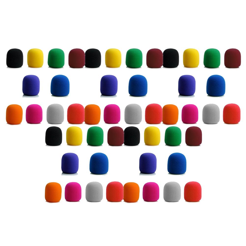 50-10pcs Practical Microphone Foam Colorful Mic Sponge Cover Professional Studio Windscreen Mic Cap Music Speaker Cover