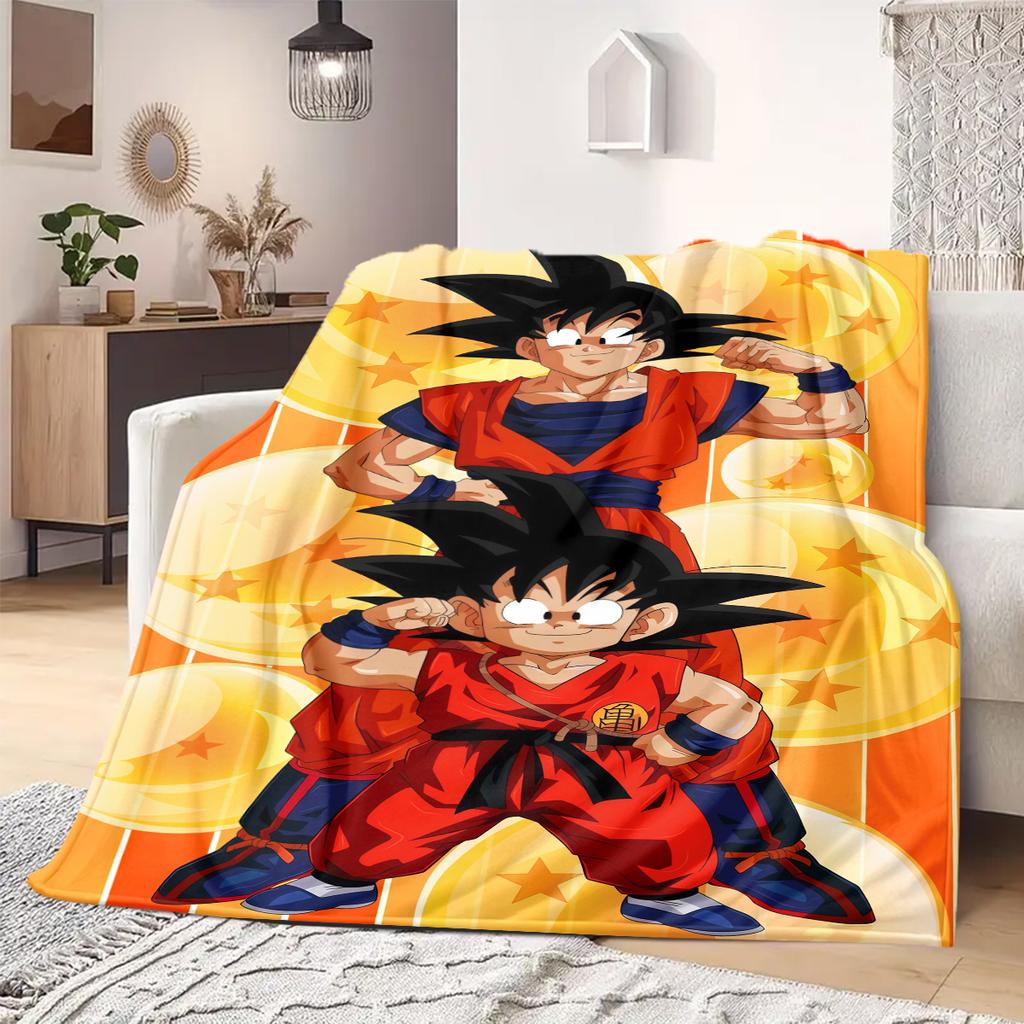 Son Goku Print Blanket Warm Comfortable Flannel Blanket Suitable for Bedrooms,Sofas, Beds,Chairs,Travel -QIAO133