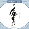 Music Note Wall Clock Gift Acrylic Arabic Numerals Music Note Art Silent No Ticking for Kid’S Room Bedroom Kitchen School Office