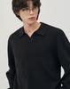 WORK ON BODY OFF Verno Semi-Overfit Collared Knit [Black]