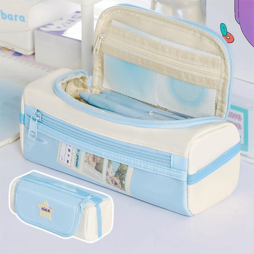 Large Capacity Korean Pencil Bag Cosmetics Storage Stationery Storage Bag  Student