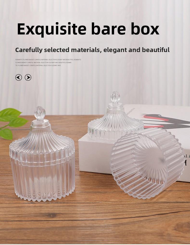 Transparent Plastic Box PS Circular Storage Box with Lid Candy Packaging Box Wedding Candy Box Party Gift Box Jewelry Storagebox