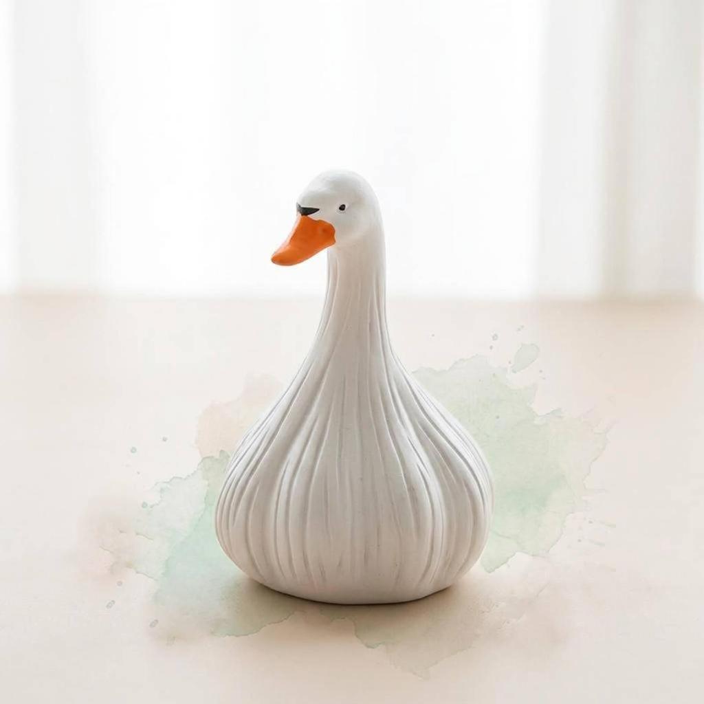 Duck Figurine Carved Resin Ornament Feather Textures