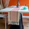 Boho Style Table Runner Patchwork Color Long Farmhouse Rustic Table Runner with Tassel Party Home Decor