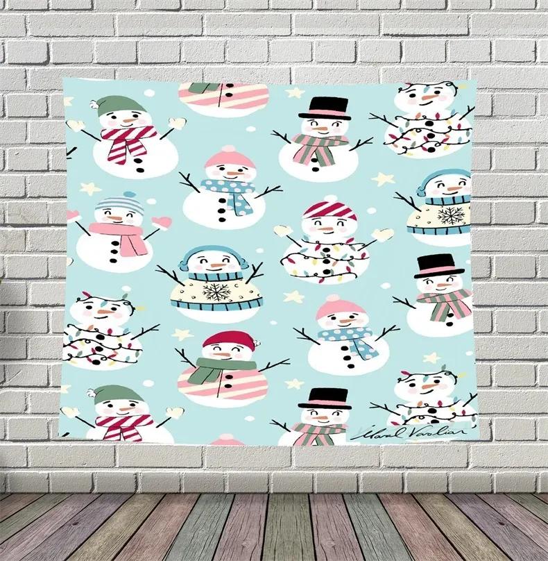 Christmas Theme Abstract Tapestry Living Room Sofa Home Decor Christmas Gift