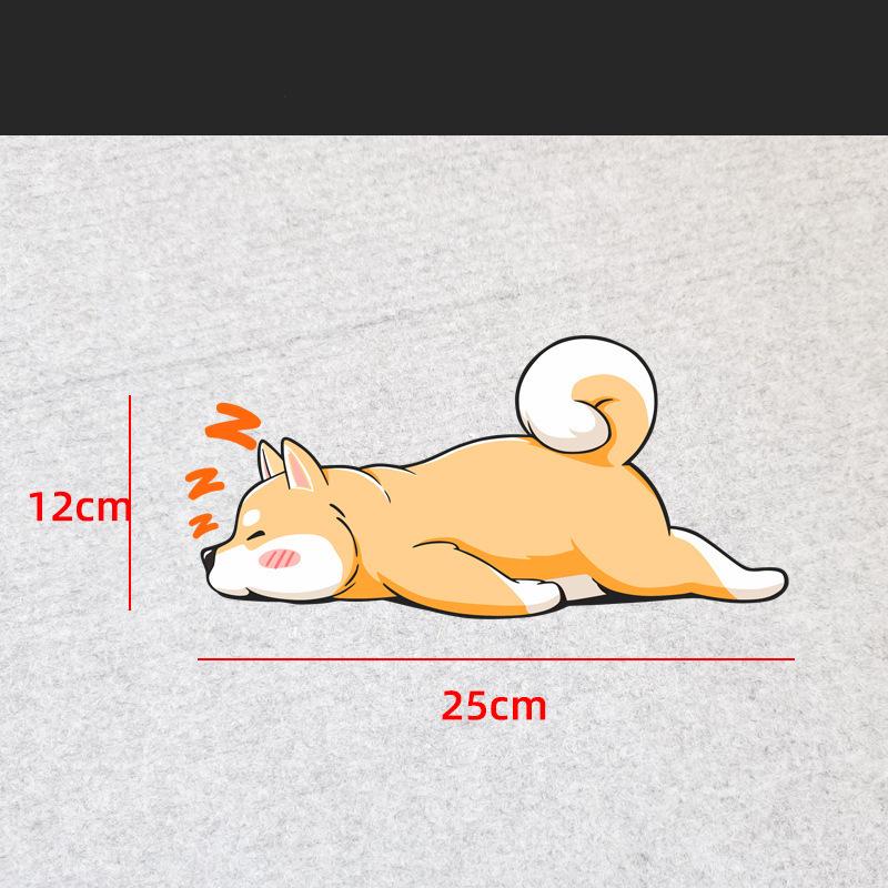Reflective Husky Cartoon Dog Car & Motorcycle Scratch Cover Sticker