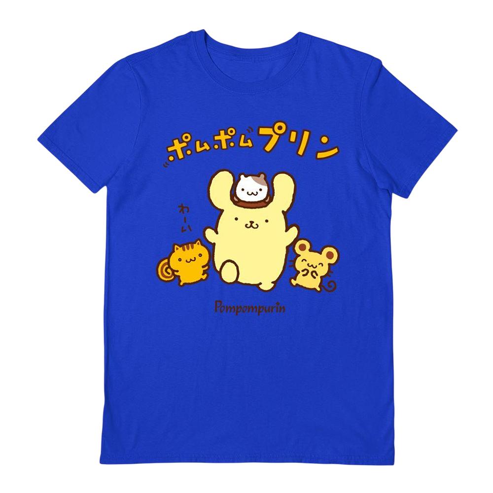 Sanrio Unisex Adult 4 Friends Pompompurin T-Shirt