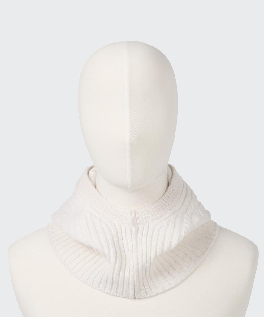 MUSINSA STANDARD Lambswool Cable Knit Balaclava [Ivory]