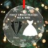 Acrylic Christmas Decorations Couples Crystal Pendant First Married Ornaments Bridal Shower Gifts For Bride Jewelry Accesso X0S4