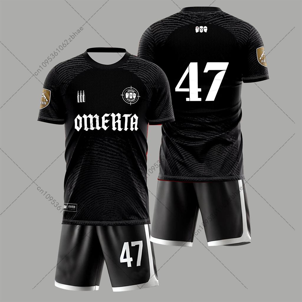 

Костюм из джерси, мужской спортивный костюм, летние спортивные костюмы OMERTA Boxing Fans, мужские повседневные шорты с коротким рукавом, спортивная одежда S