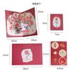 Three-dimensional 3D Surprise Blessing Greeting Card Watercolor Flowers Retro Floral Holiday Message Beautiful Blessing Card Chinese Valentine's Day