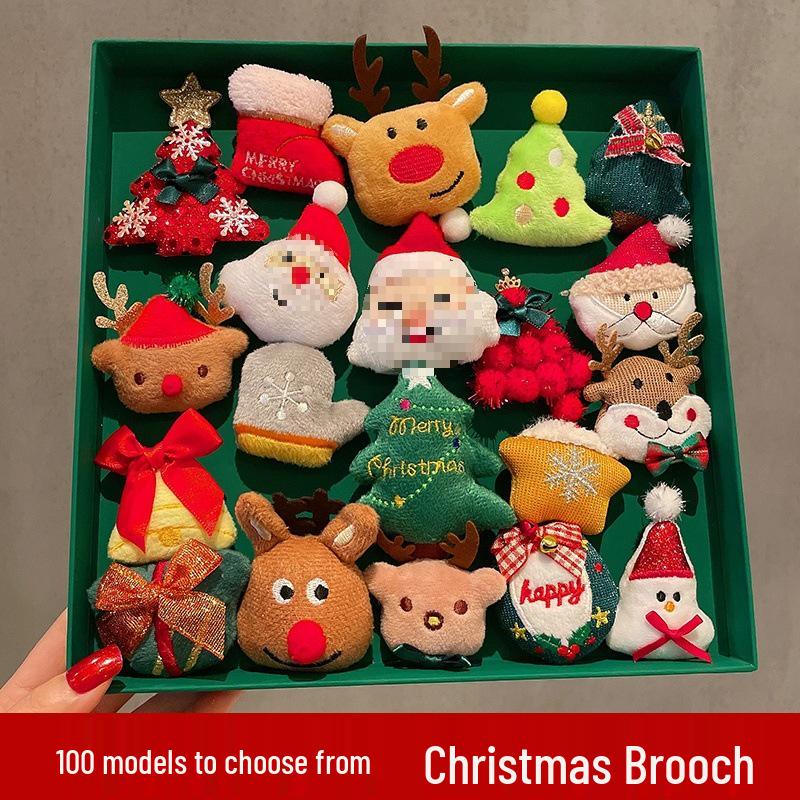 Reindeer Snowman Christmas Brooch Pin for Women - Holiday Gift & Decoration