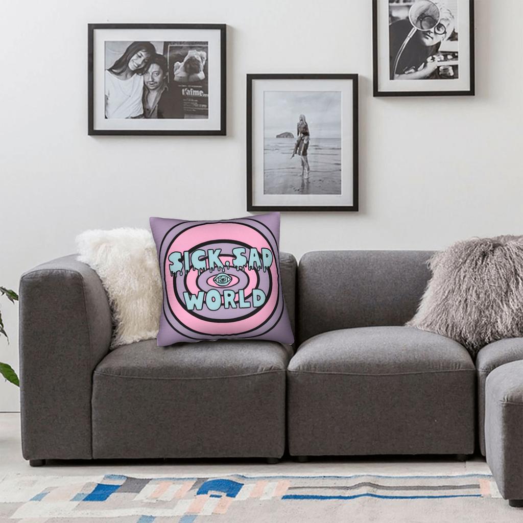 Sick Sad World Pastel Darias 90s MTV Beavis Square Pillow Case  Cushion Covers Customized Decor Pillowcase for Sofa 45x45cm