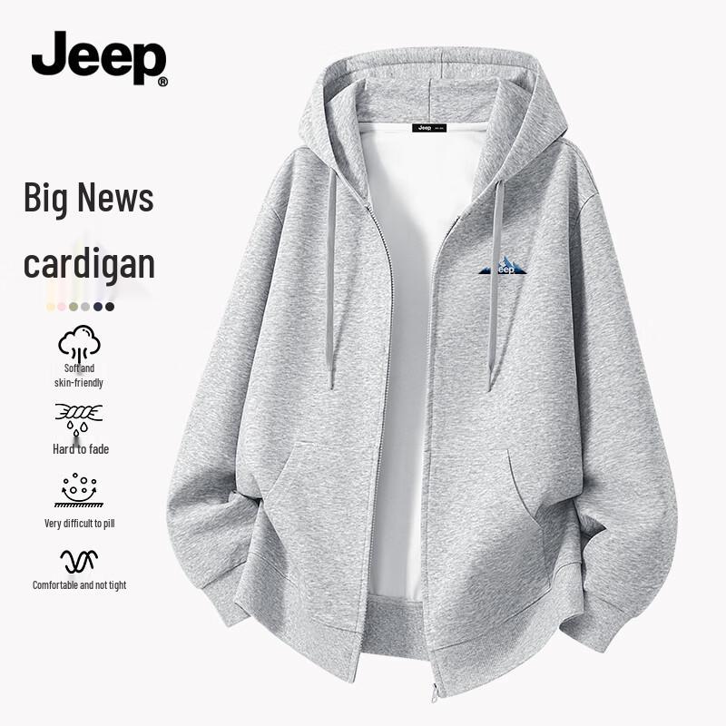 JEEP Men s Zip-Up Hooded Sweatshirt 4XL