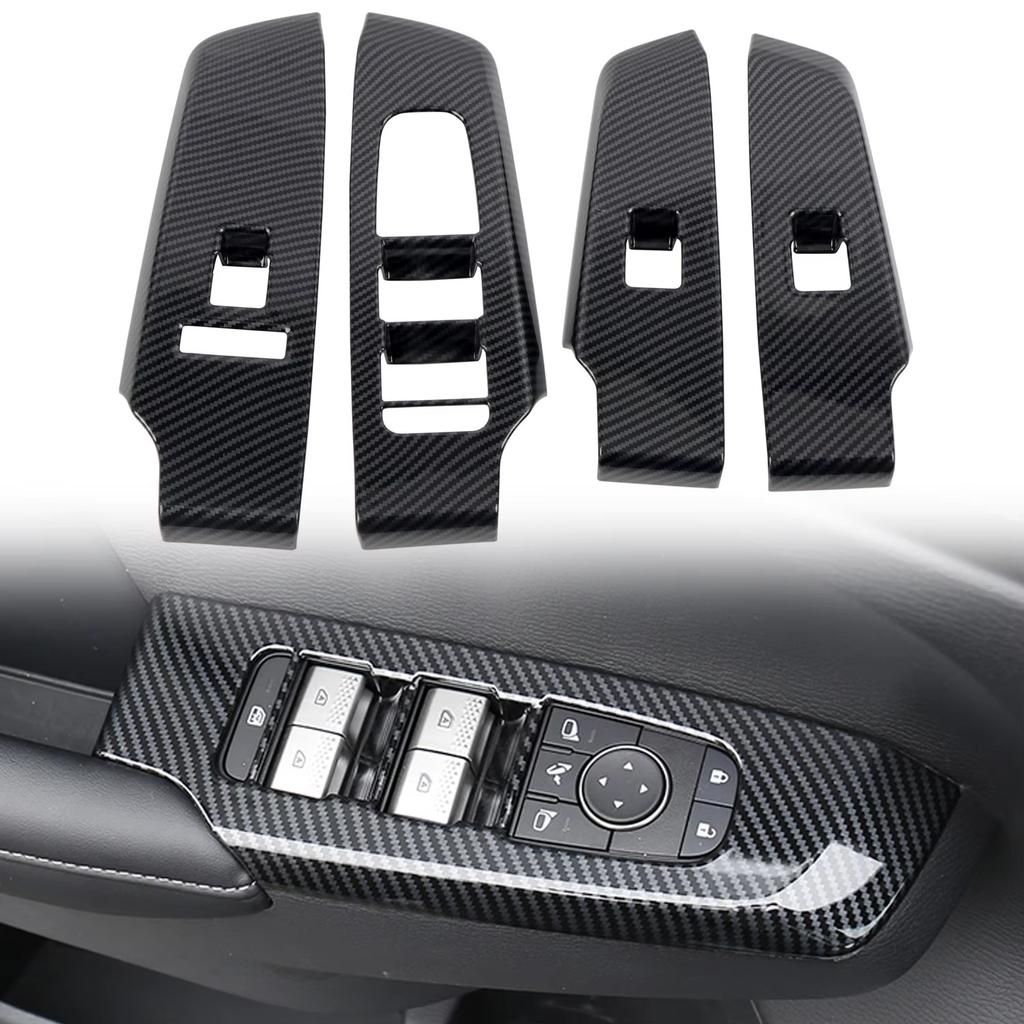 Für Mitsubishi Outlander 2022 2025 2024 ABS Carbon Fiber Center Console Dekoration Innere Türgriff Schüssel Abdeckung Trim Zubehör