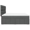 Box Spring Bed with Mattress Dark Grey 180 x 200 cm Fabric