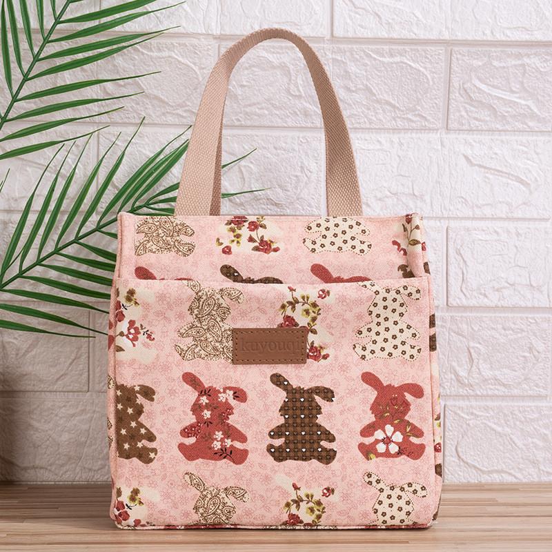 Style Canvas Lunch Tote With Heat Retention For Work And School