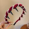 Elegant Faux Pearl Headband Vintage Fluffy Hair Hoops Fashion Hair Accessories for Parties And Weddings