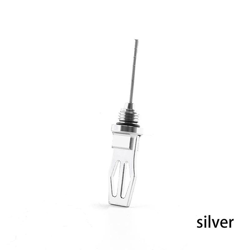 1Pc Al Alloy Engine Oil Dipstick, Precision CNC Modification for Motorcycles