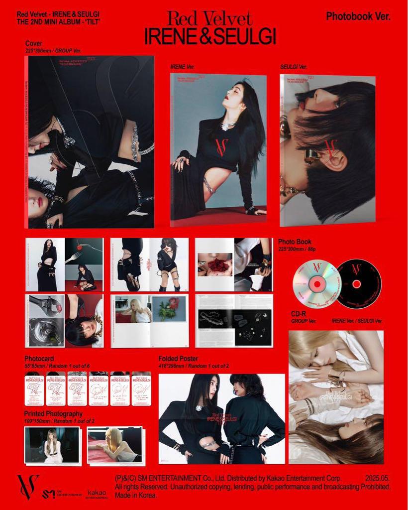 [USED] Red Velvet Irene Seulgi TILT Album 3-Book Set