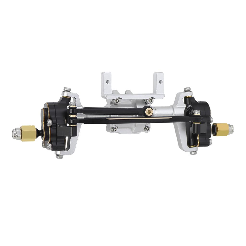 Aluminum Front Rear Portal Axle Complete Set+Brass Knuckle Cover For FMS FCX24 Power Wagon K5 FCX18 LC80 RC Crawler Upgrade Part