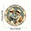 Vintage Nurse Heart Metal Sign - Engraved Wall Art for Home, Cafes & Medical Decor