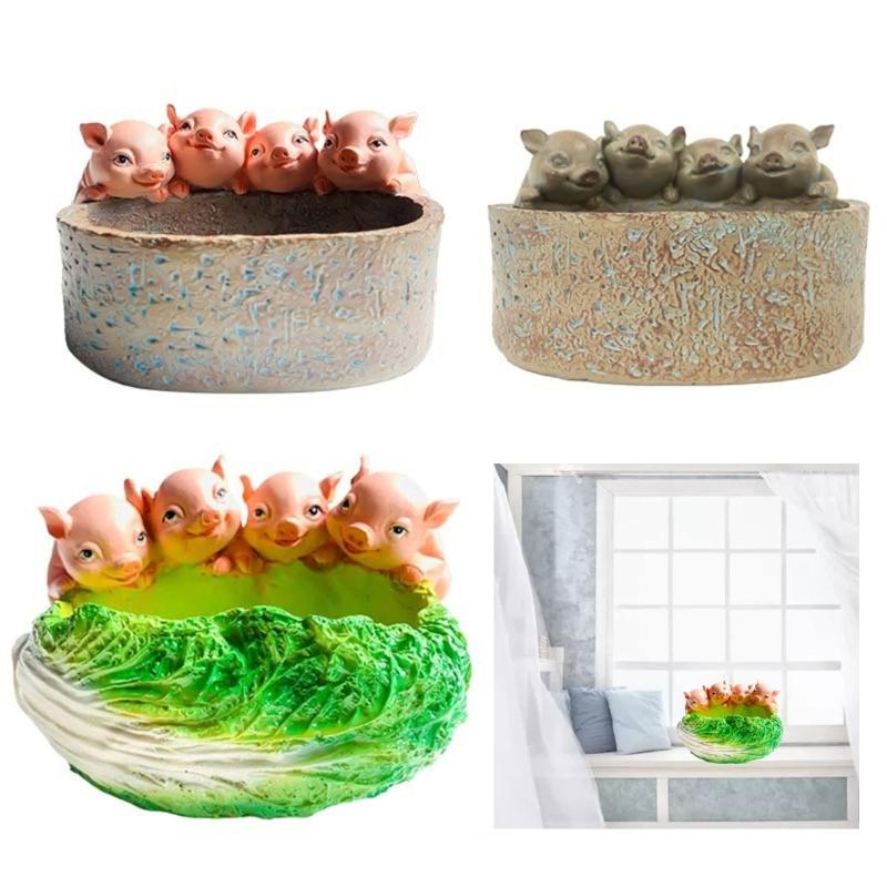 Cute Planter Pig Pot for Plant Indoor Succulent Planters Home Office Flower Decorations Cute Animals European Style