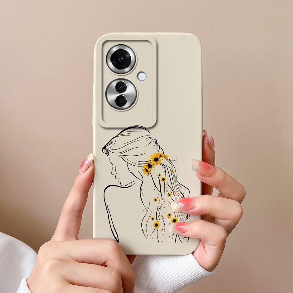 For OPPO Realme 12 Lite C65 Reno11 Pro A60 A59 Cases Back Covers Fashion Girls Boys Liquid Soft Silicone Camera Protection Phone Bags Housing For OPPO