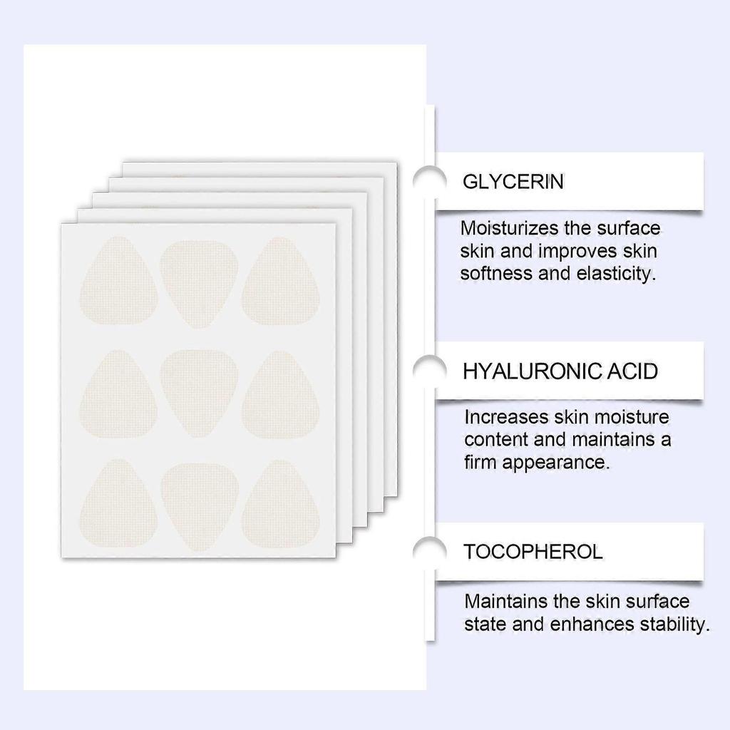 Jaysuing Facial Contour Patches Moisturizing, Brightening, Delicate, Pore-Refining, Hydrating, Softening, Nourishing Skin, Line-Enhancing Patches
