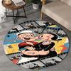 1PC Popeye's Strength Displayed Round Rug, Non-slip Chair Mat, Home Decor, Circle Carpet Perfect for Office, Bedroom, Living Room,Christmas Gift