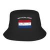 Netherlands Bucket Hat Harajuku Fisherman Caps For Unisex Funny Fishing Sun Hats Portable Graphic Cap