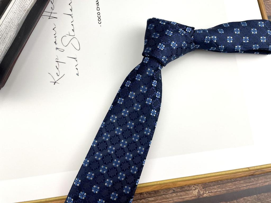 Men'S Retro Tie Dark Red Pattern British 8Cm High-End Formal Dress Casual, Professional Business Striped Wedding Tide