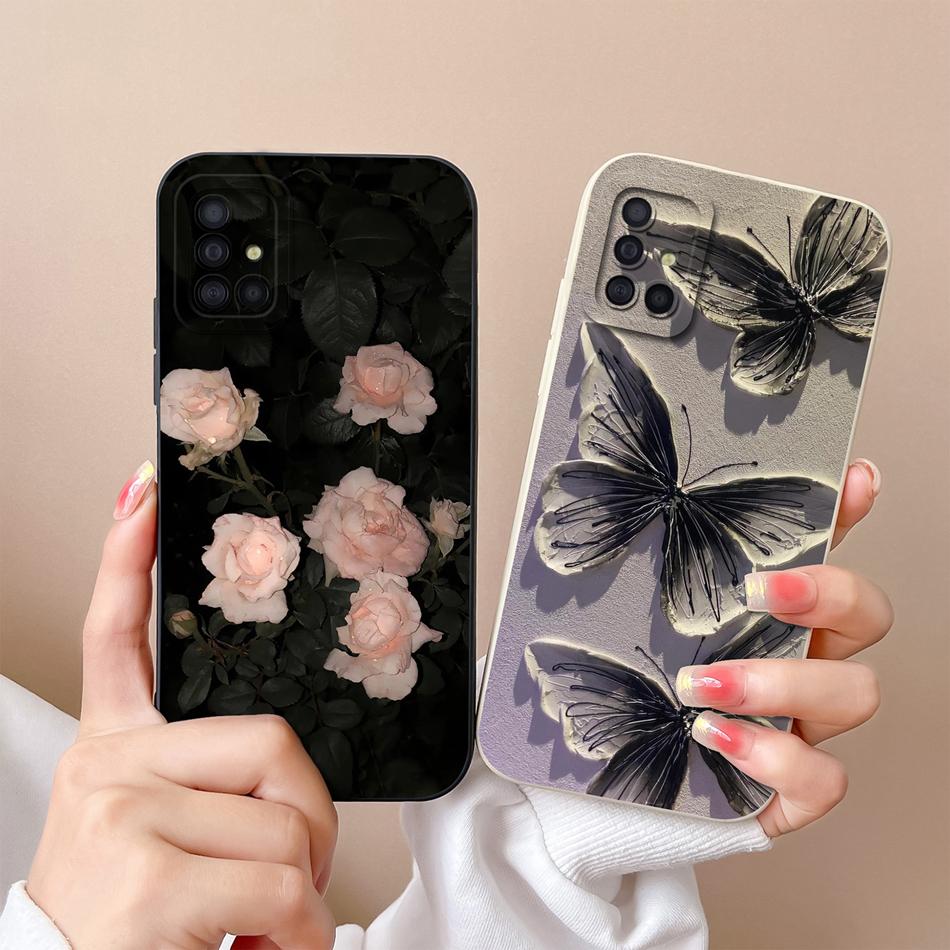 For Samsung Galaxy A51 A71 A31 Phone Case Cartoon Full Protection Cases For Samsung A 51 71 31 Soft Liqiud Silicone Back Cover
